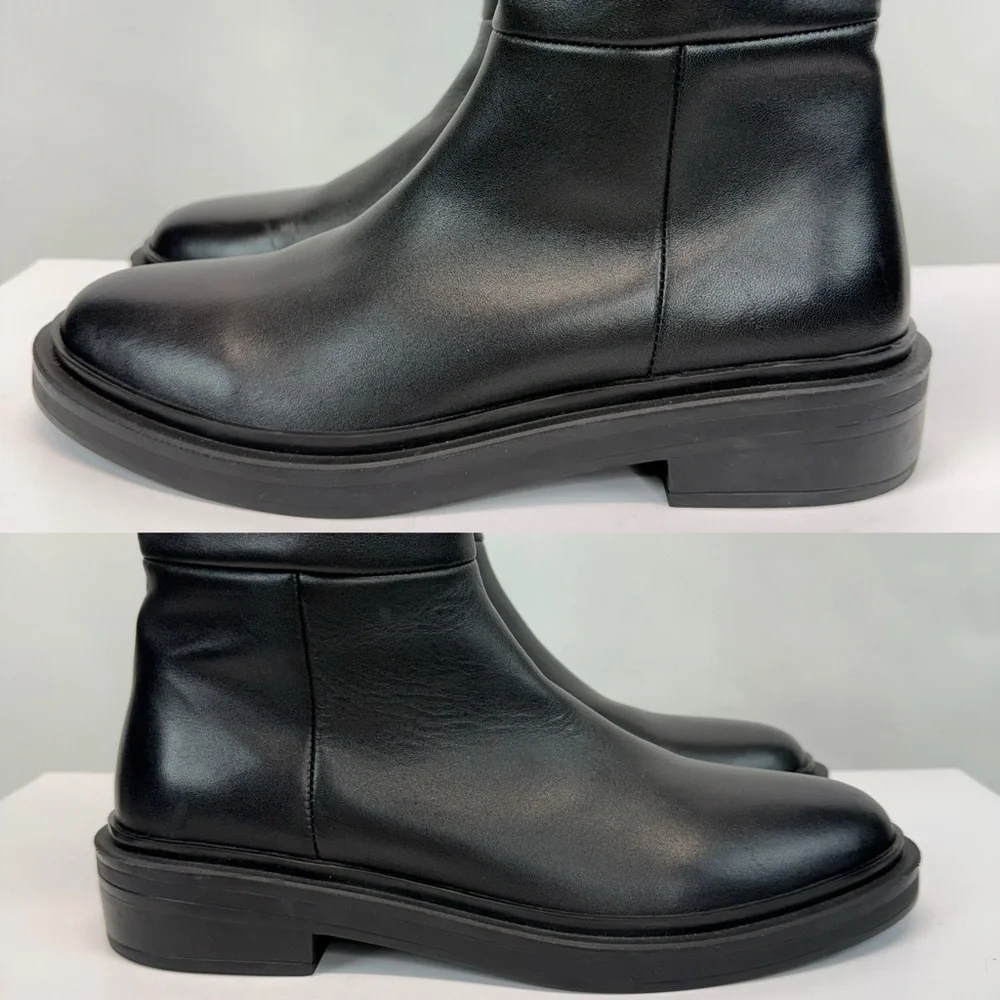 New La Canadienne Leather Knee High Boot Black Sz 9.5